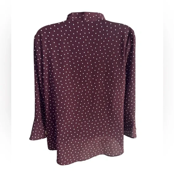 Sweet Wanderer Polka Dot Neck Tie Blouse L - Picture 4 of 11